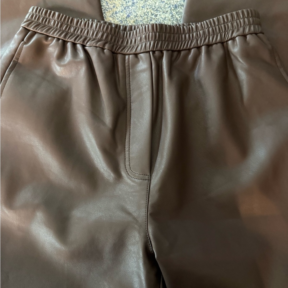The Range Faux Leather Wide Leg Pants Medium - Picture 5 of 5
